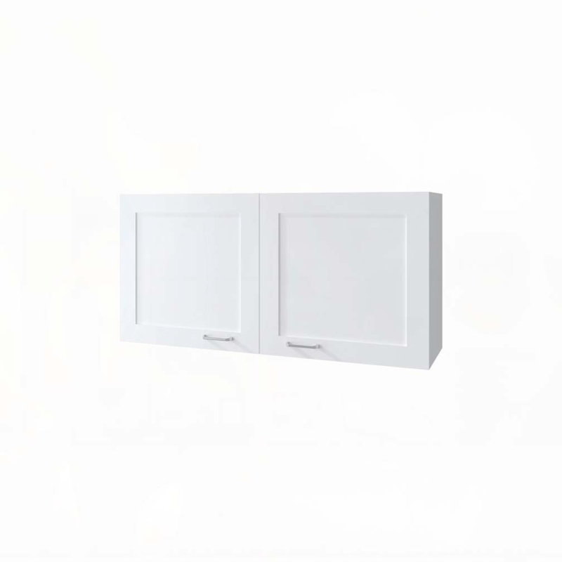 White Kitchen Wall Cabinet with 2 Doors, White