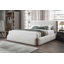 Lit EK Sandro White Boucle & Noyer