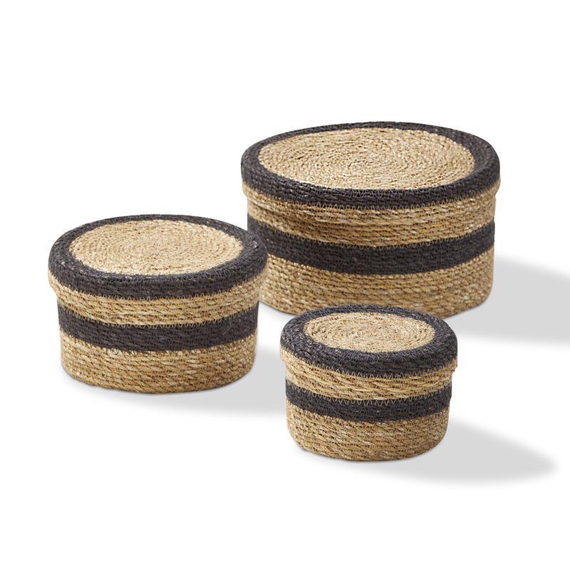  Round Box With Lid S/3
