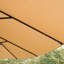 Parasol double en tissu pour patio - base taupe 15 x 9 pi