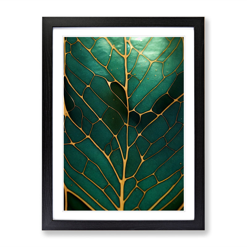 Awesome Leaf - Single Picture Frame Print, Black Framed, 64cm H x 46cm W x 2cm D