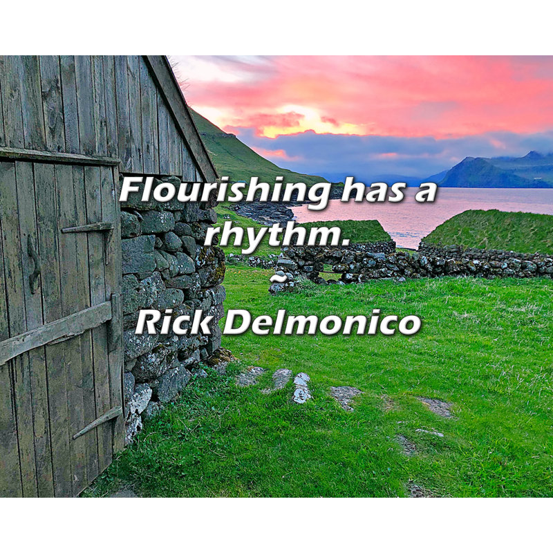 Rick Delmonico Citation: «Florouring» a un rythme., H 15 po x l 18 po