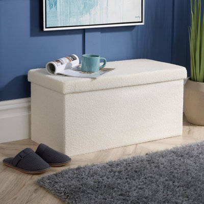 Kalecia 76cm Wide Velvet Rectangle Solid Colour Standard Ottoman with Storage