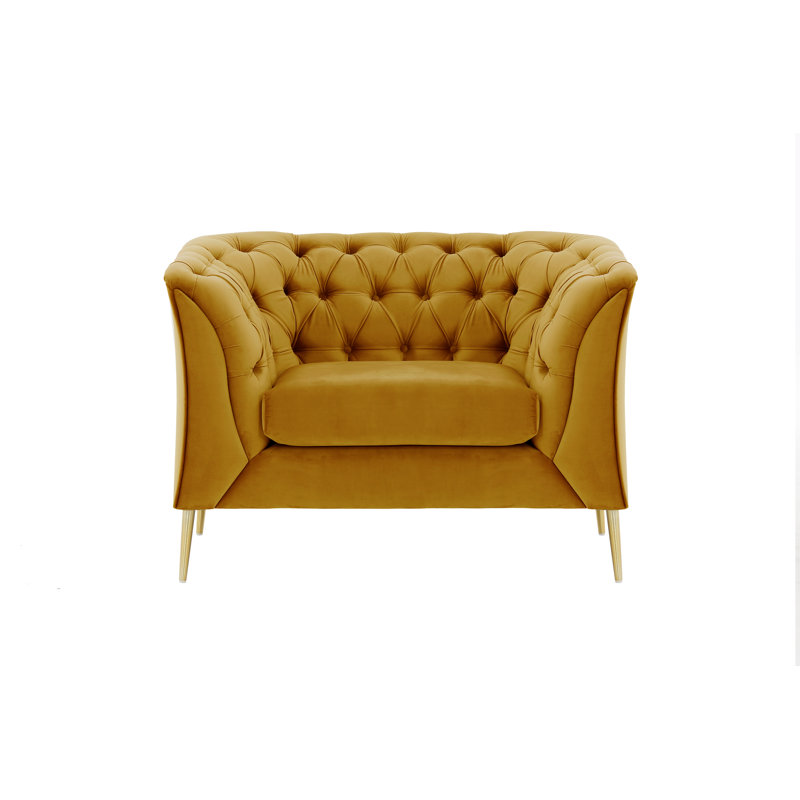 Ranae Upholstered Chair And A Half, Yellow