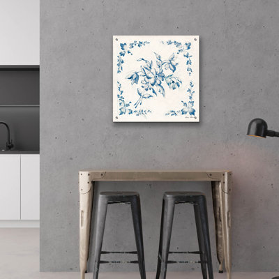 «Suédois tuile 3 bleu» par Cheri Blum, art mural en verre acrylique