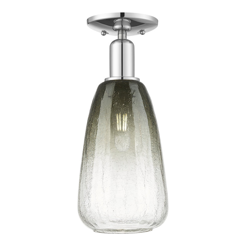Amande Brookhaven - Chrome poli - Plafonnier semi-encastré, Clear / Oil Rubbed Bronze