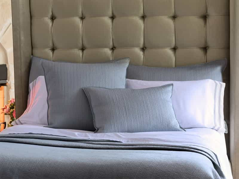 Retro Linen Blend Sham, Blue