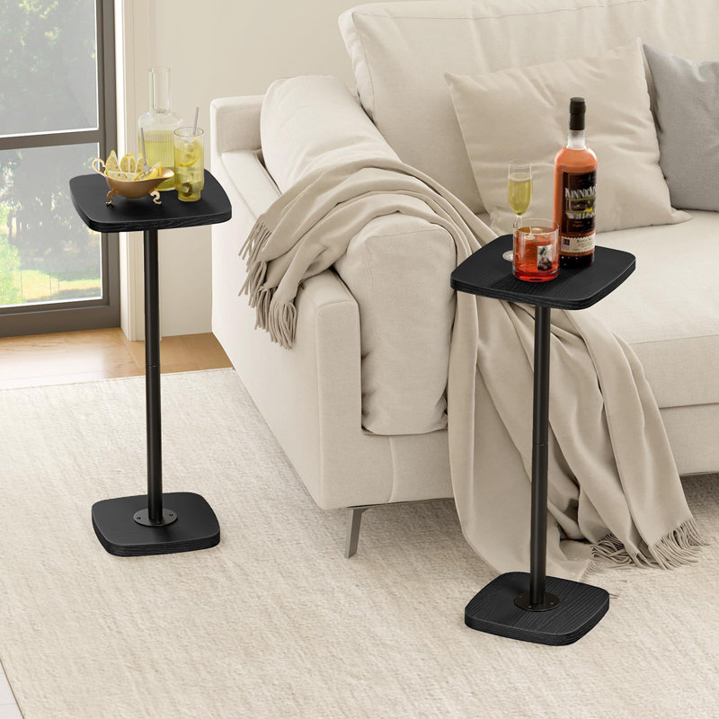 Petite table d'appoint carrée, Noir