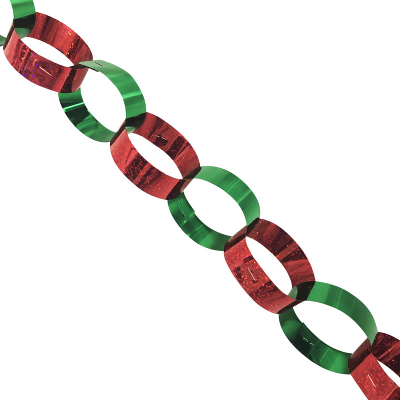 12 pi vert / rouge clinquant