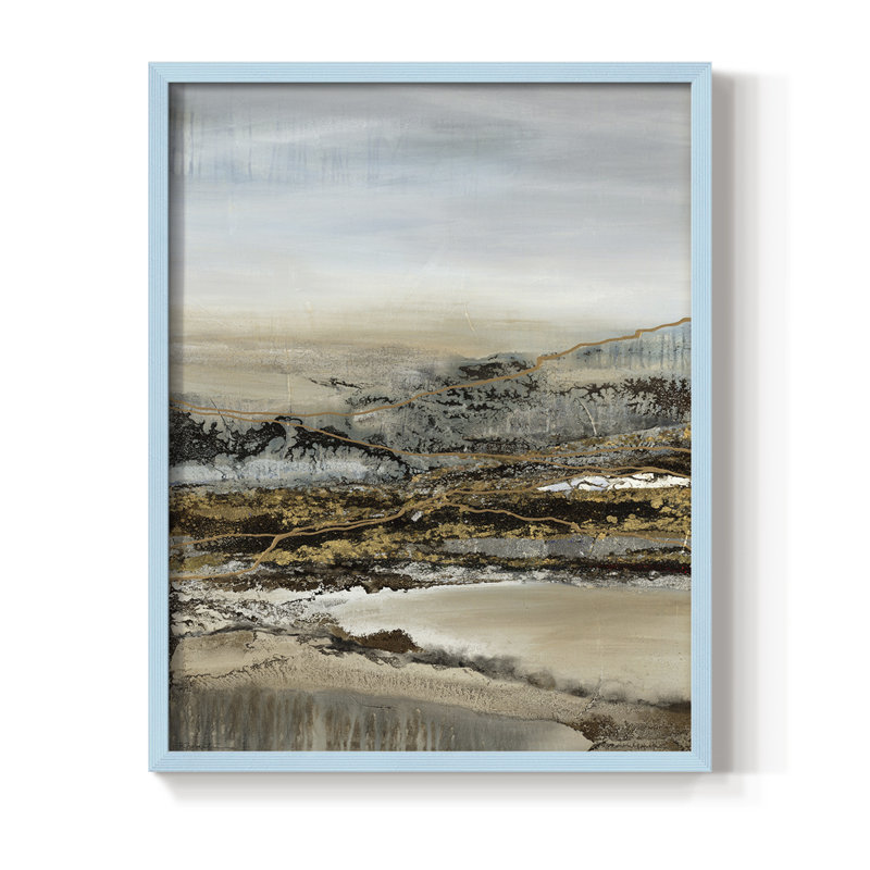 Annuel, impression encadrée en bois massif, Bleu, H 10 po x l 8 po