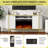70"W Media Console TV Stand for TVs up to 78" with Electric Fireplace Included