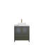 Meuble-lavabo autoportant à simple cuve 30 "avec plateau en marbre et miroir assortis Ravenna-106870679-116868046