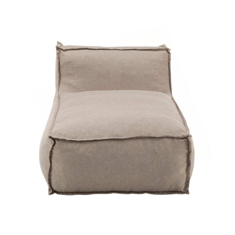 Ramona Outdoor Bean Bag Lounge Chair, Set Of 1, Beige