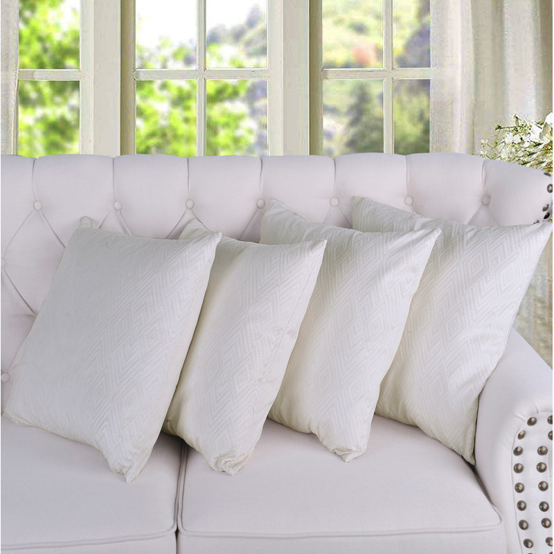 Housse de coussin carrée en velours ikat, Gardenia