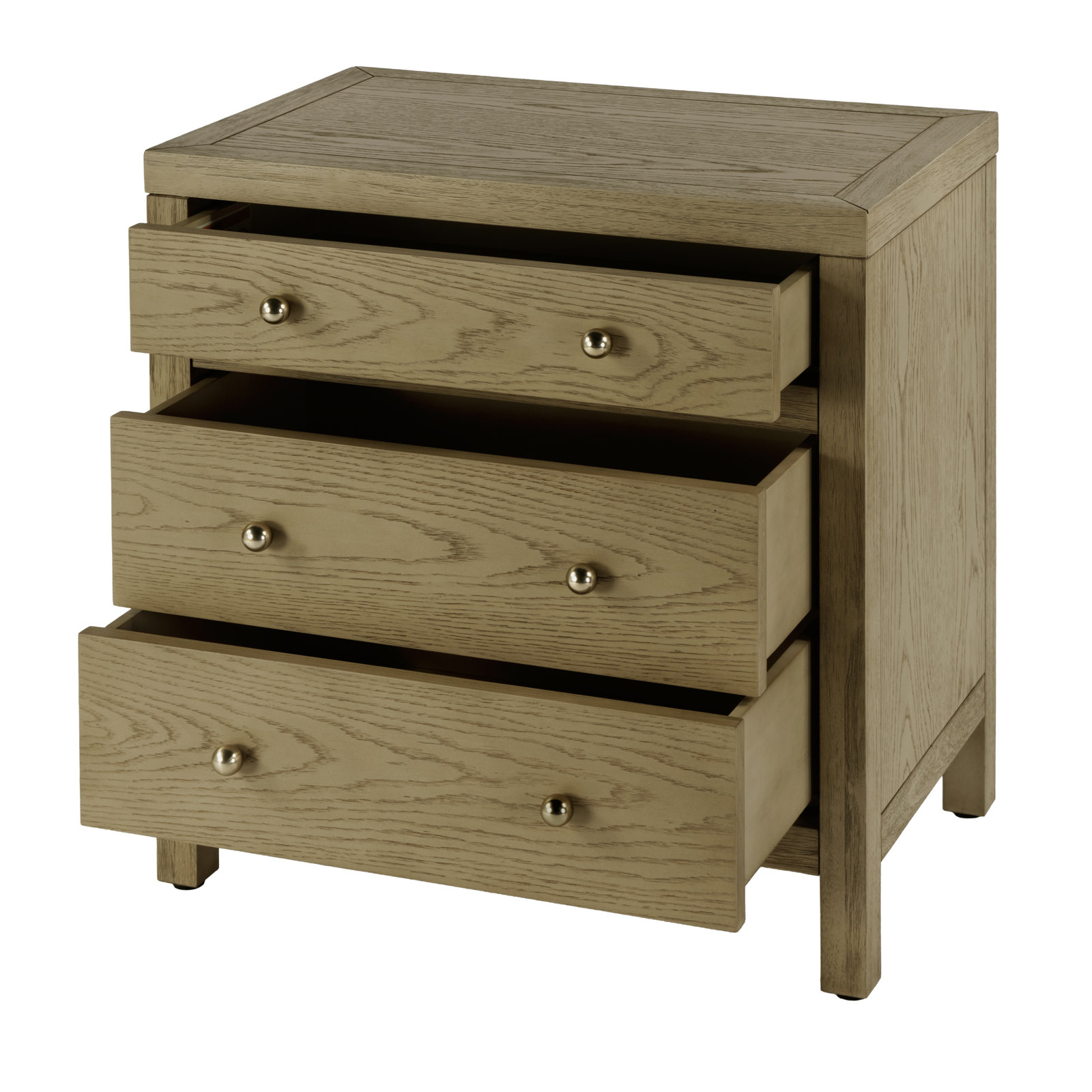 Celine 3-Drawer Acacia Dresser, Light Oak