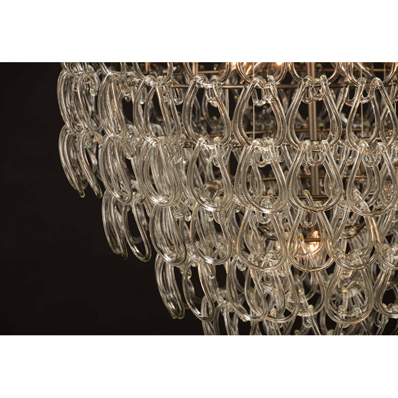 Tessa 5 - Light Chandelier, Natural Bronze, Clear