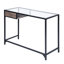 Glass Top Metal Base Writing Desk