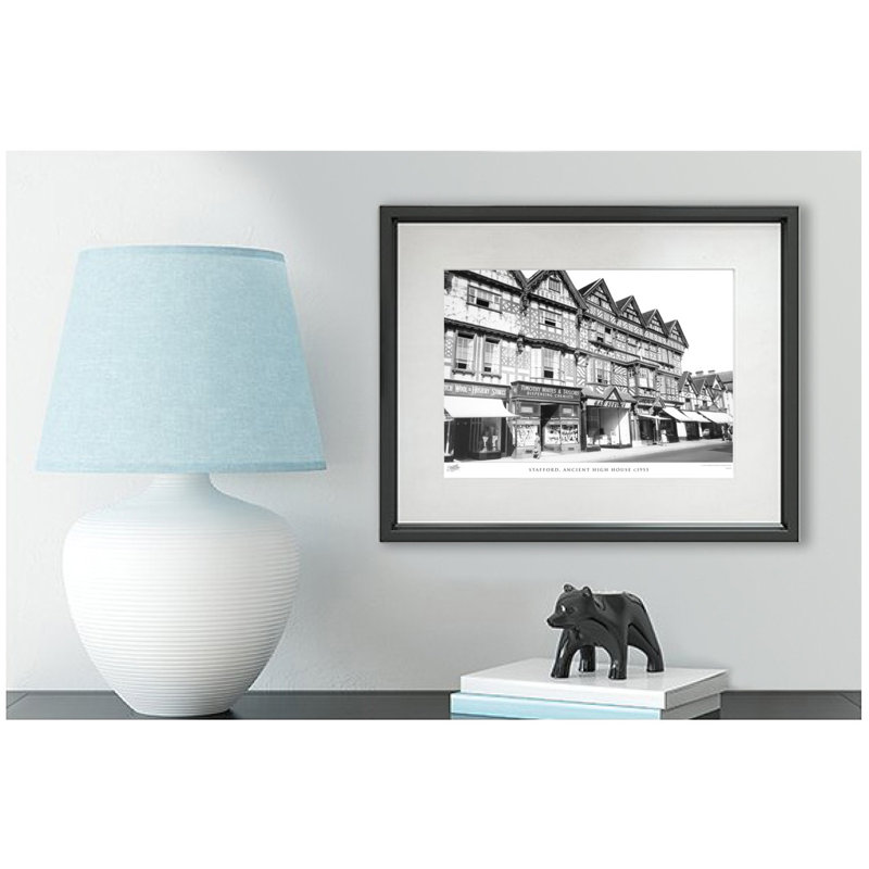 Stafford, Ancient High House C1955 1 Piece Single Picture Frame Wall Art, 60cm H x 80cm W x 2.3cm D