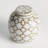 Champagne Chine Ceramic Taupe and White Chinoiserie Link Lidded Jar