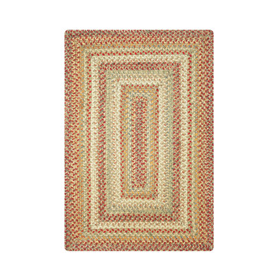 Dajohn Jute Braided Non-Shedding Country Brown/Cream Rug