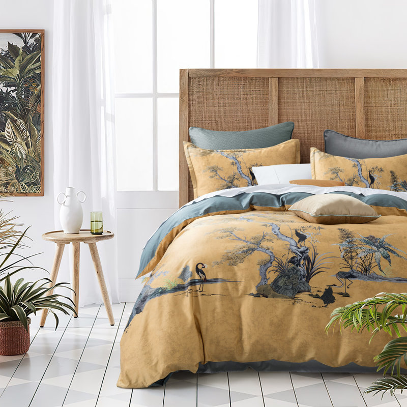 Chinoiserie Chic Sateen Duvet Cover, Queen