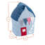 Nicola Spring - Beach Hut Door Stop - 15 x 21cm - Blue Stripe