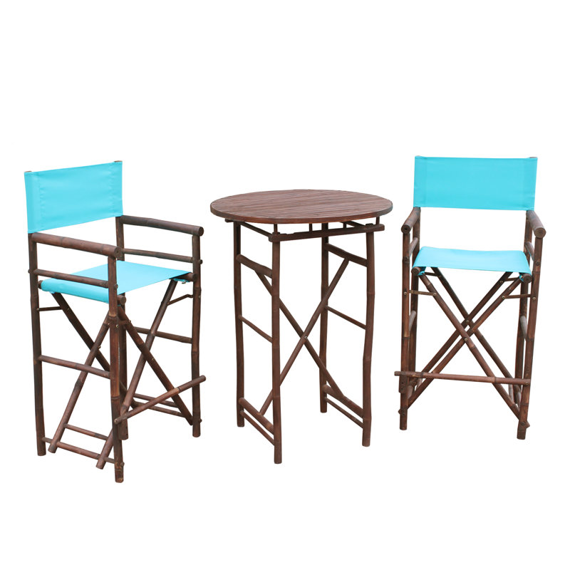 Waterford 2 - Person Patio Dining Set with Round Table, Aqua