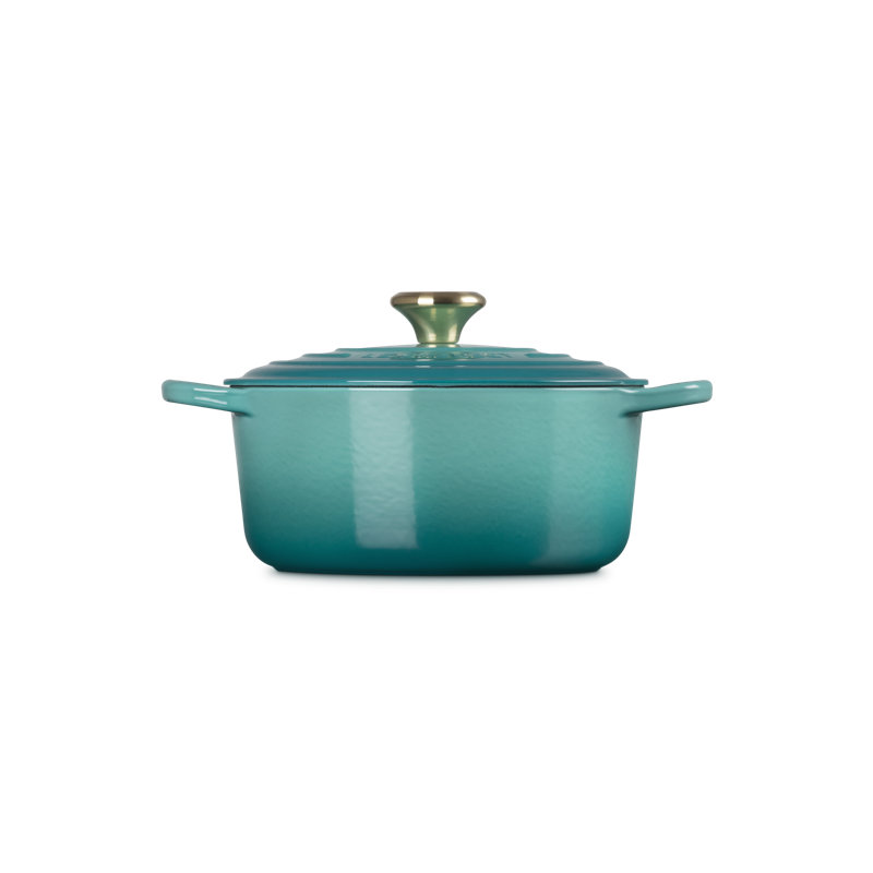 Le Creuset Signature Cast Ironround Dutch Oven, 4.5 Qt. - Blue Riviera, Blue Riviera, 4.5 quarts