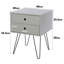 Kiefer Premium 2 Drawer Bedside Table - Stylish Two-Tone Nightstand, End Table-1793954438