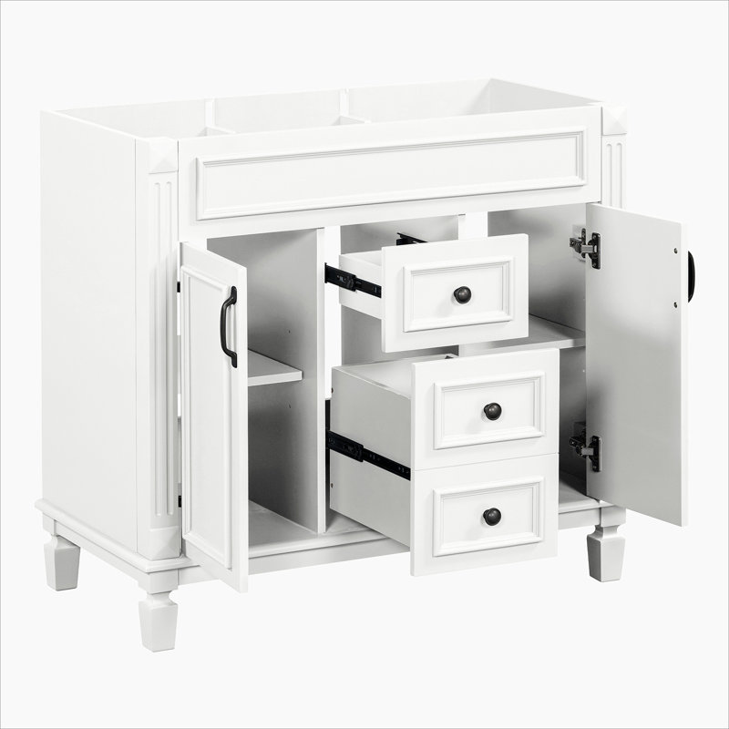 Meuble-lavabo 36 po sans lavabo supérieur, armoire seulement, Blanc