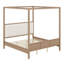 Lit moderne en bois, style baldaquin et tête de lit tapissier exquise-130023845