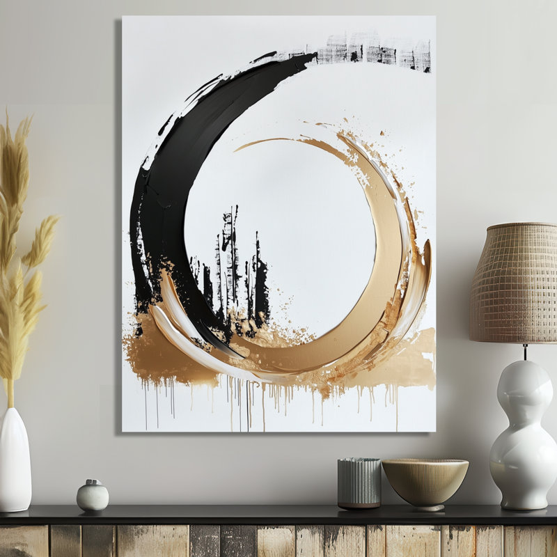 Peinture abstraite d'or, paix intérieure II - art minimaliste, impression sur métal moderne, H 32 po x l 24 po x P 0,84 po
