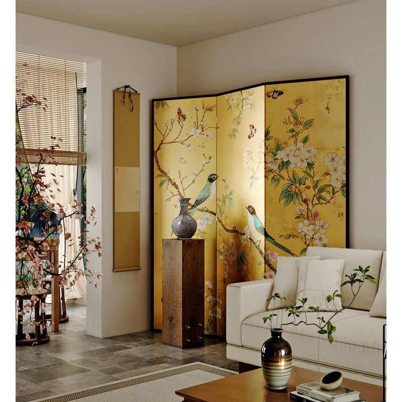 Paravent de chambre pliable Mid-Century, 3, H 70,9 po x l 47,2 po x P 1,2 po