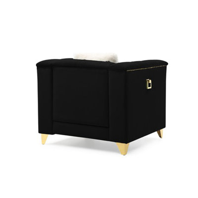 Fauteuil en velours Truluck