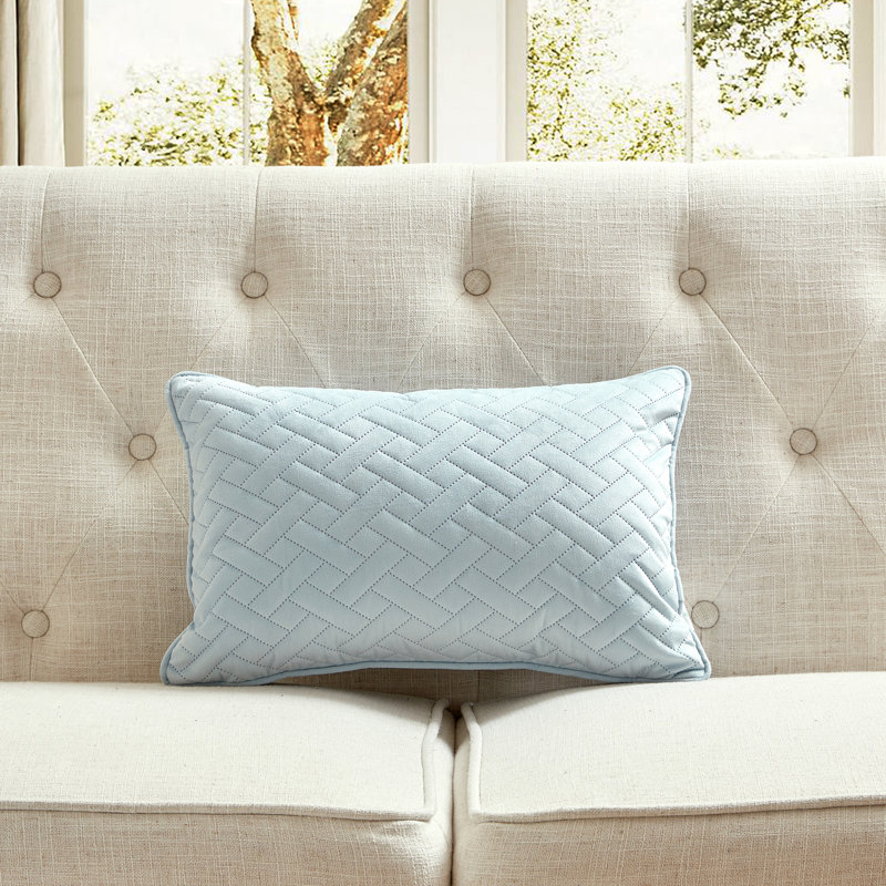 Oreiller réversible LOS AGENLES, Polyester, Bleu, H 12 po x l 18 po