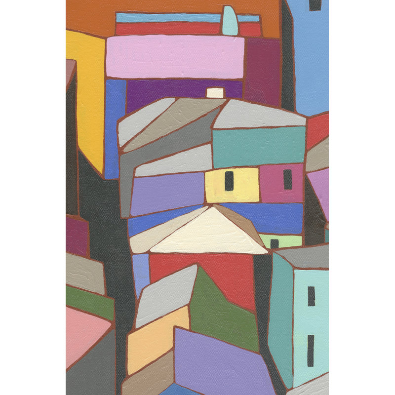 Rooftops In Color IX by Nikki Galapon - Wrapped Canvas Art Prints, 76cm H x 51cm W