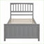 Base de lit plateforme simple en bois avec tête de lit & amp; Pied de lit - Aucun sommier requis, blanc