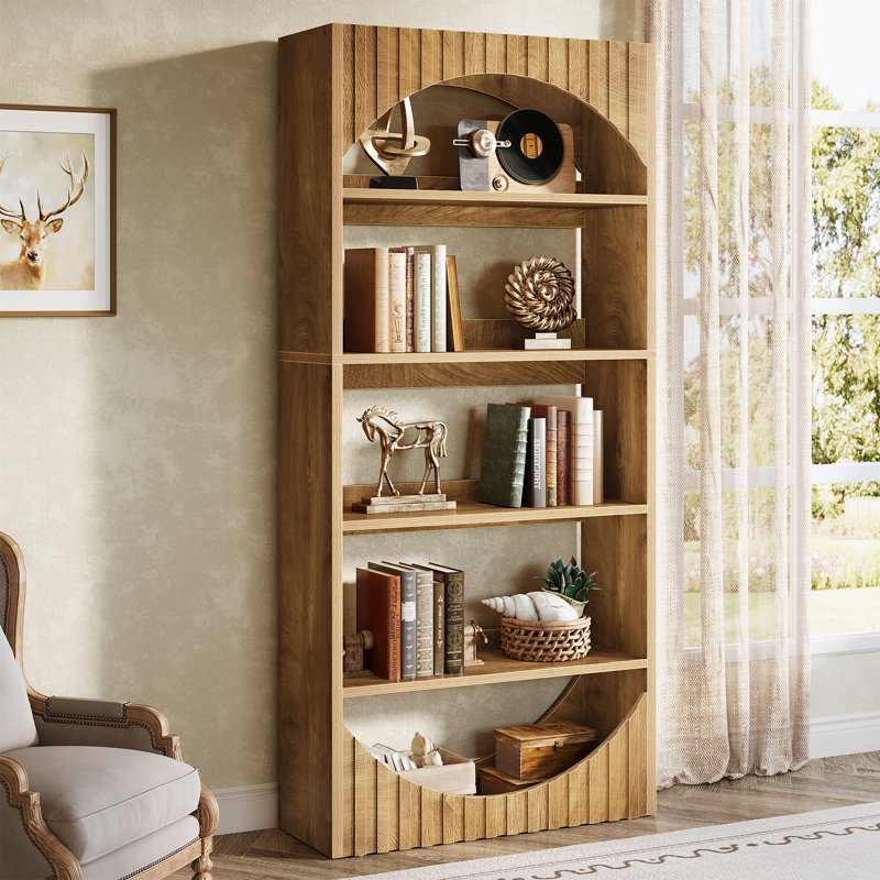 70.8-inch Tall Bookshelf, Farmhouse Style