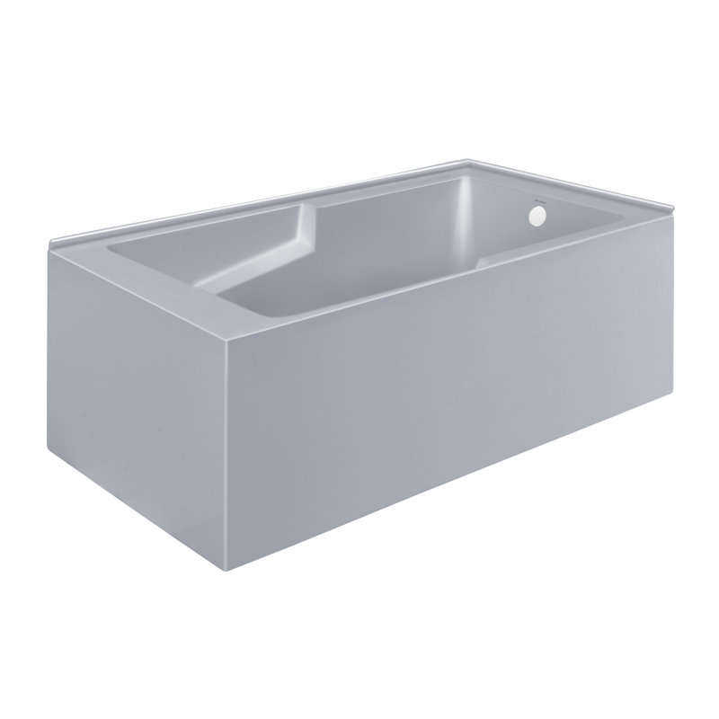Baignoire de coin Claire, Oui, Gris lustré