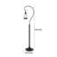 Lampe sur pied lanterne classique Jerry, abat-jour en verre bullé, métal bronze foncé