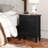 Black Nightstand with Three Drawers, Fully Assembled-863231363