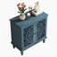 Armoire décorative, armoire de rangement à 2 portes, buffet avec tablette réglable et pieds en bois massif-124437307
