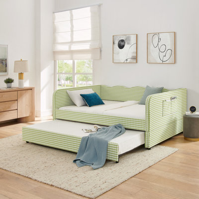 Full‑Size Daybed with Pull‑Out Trundle & Side Storage Pockets