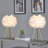 Marjorie 19" Glam Feather Gold Tripod Table Lamp Soft Lighting Easy Assembly for Bedroom Living Room-1234652270