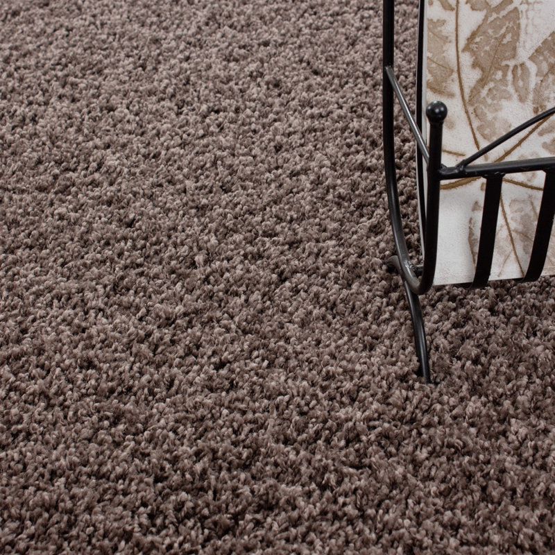 Premium Taupe Area Rug (5.2 x 7.5 ft), 100% Polypropylene, 30 mm Pile Height | Antibacterial, Jute Underside, 1800 g/m² | Easy to Clean with Vacuum, Ideal for Living Room, Bedroom & Home Décor