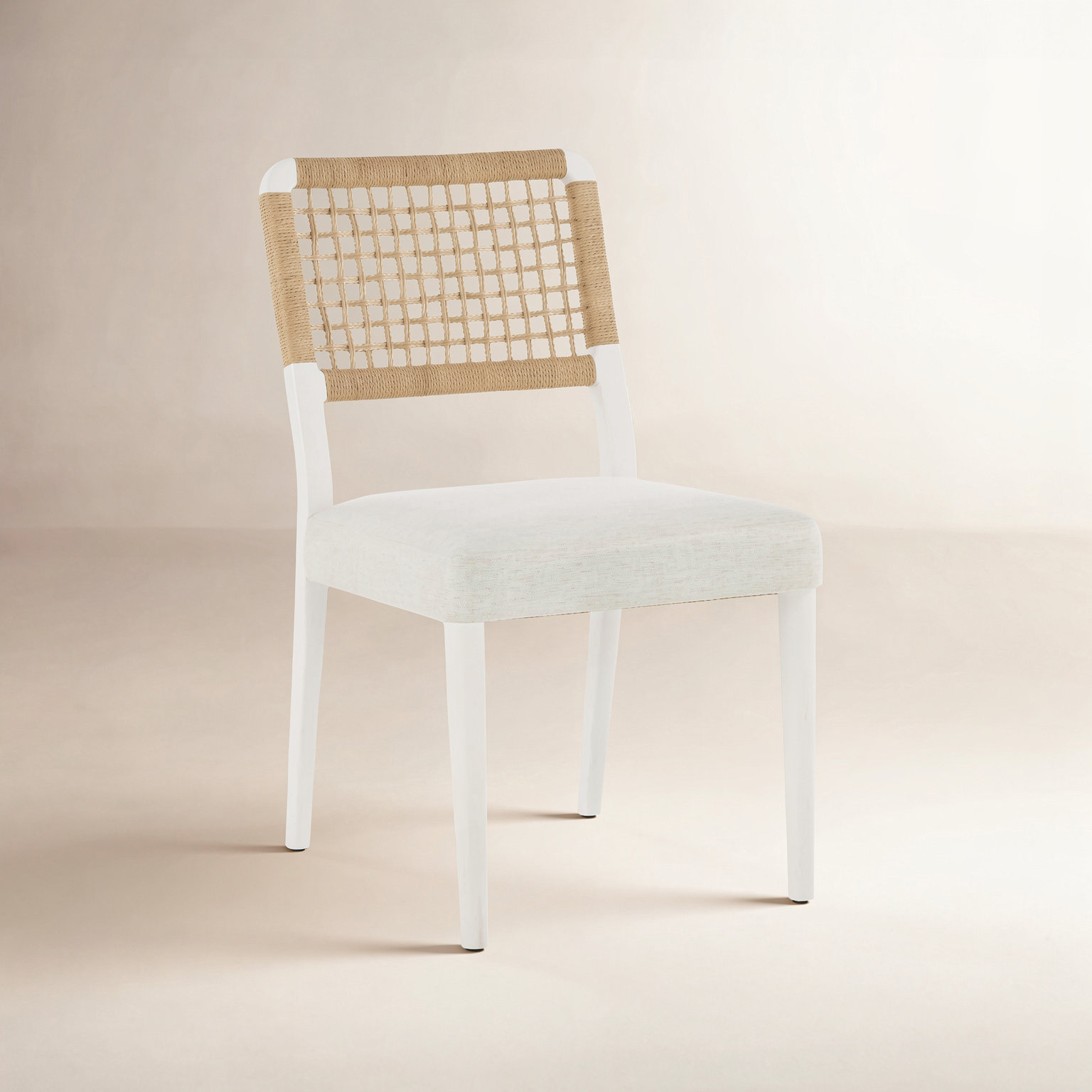 Queensland Oak Dining Chair, Cream