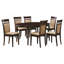 7-piece Extension Leaf Dining Table Set Cappuccino