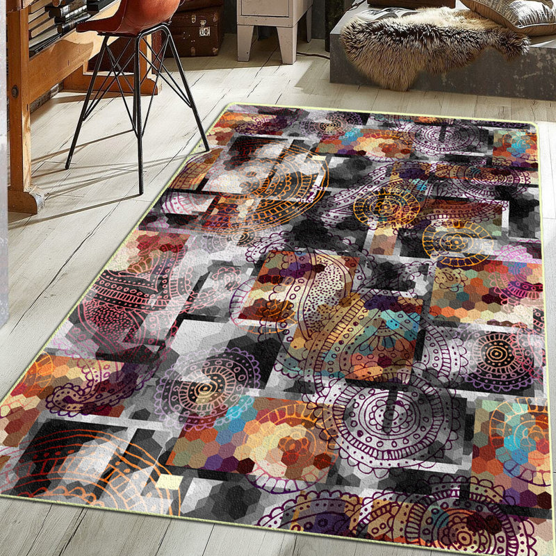 High-Quality Hall Carpet, 31.5 x 39.4 inches | 100% Polyester, Total Thickness: 0.39 inches | Antibacterial, Non-Slip Underside, Machine Washable | Perfect for Living Room & Entryway Décor