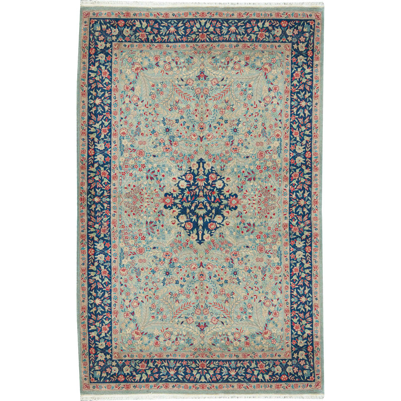 Hand-Knotted High-Quality Blue Area Rug