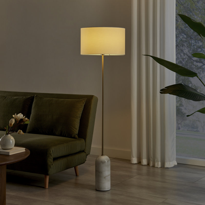 Kessel 148cm Column Floor Lamp, White